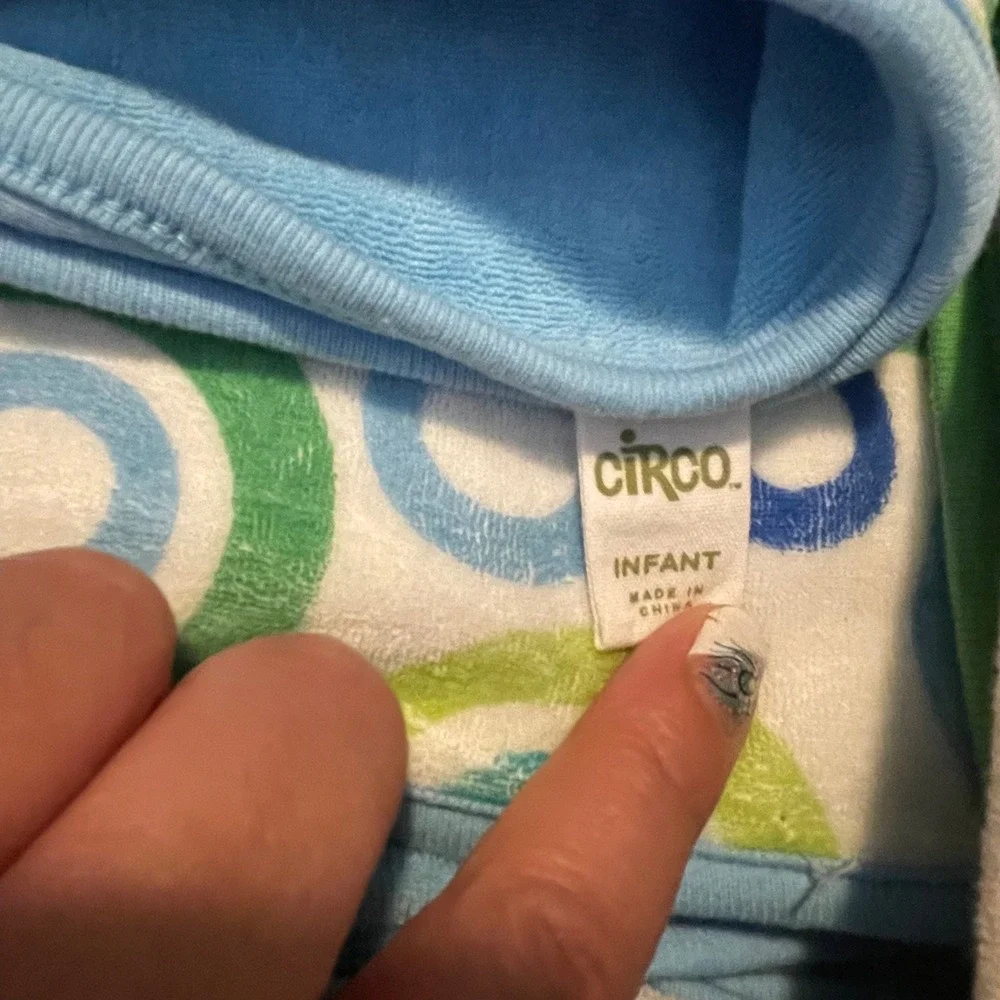Circo Hooded Baby Bath Towel Set of 3 Whale‎ Turtle Circles Infant wash towels